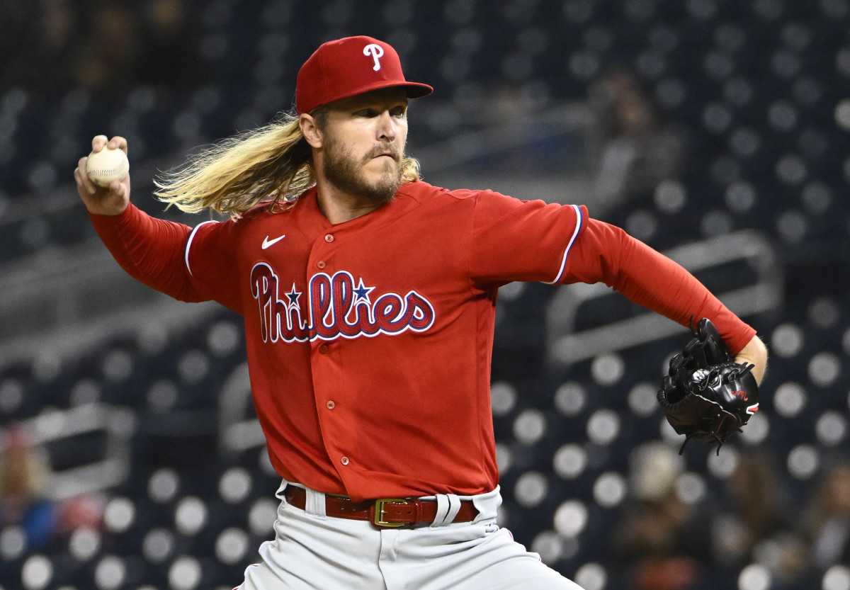 Noah Syndergaard pitching against the Washington Nationals.